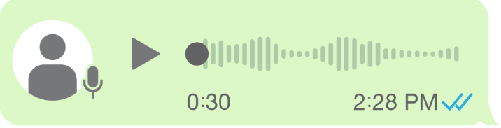 Ejemplo de nota de voz en WhatsApp